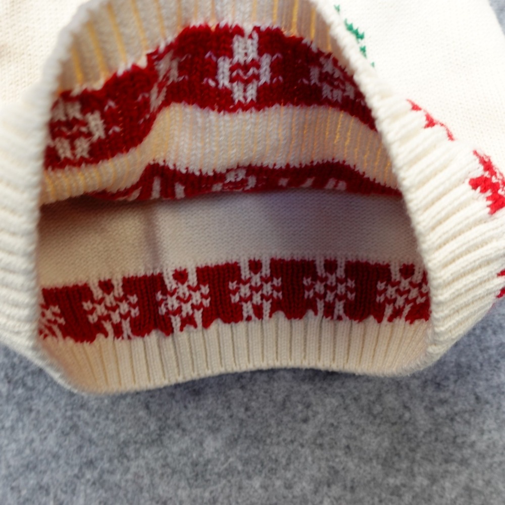 Sweater Knit Dress Baby Girl 3 6 Mos Cream Wool Deer Nordic HANNA ANDERSSON - Picture 10 of 12